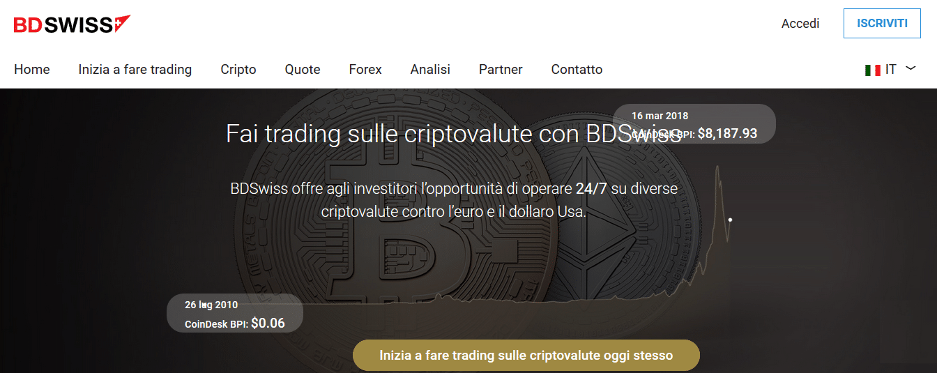 offerta criptovalute bdswiss