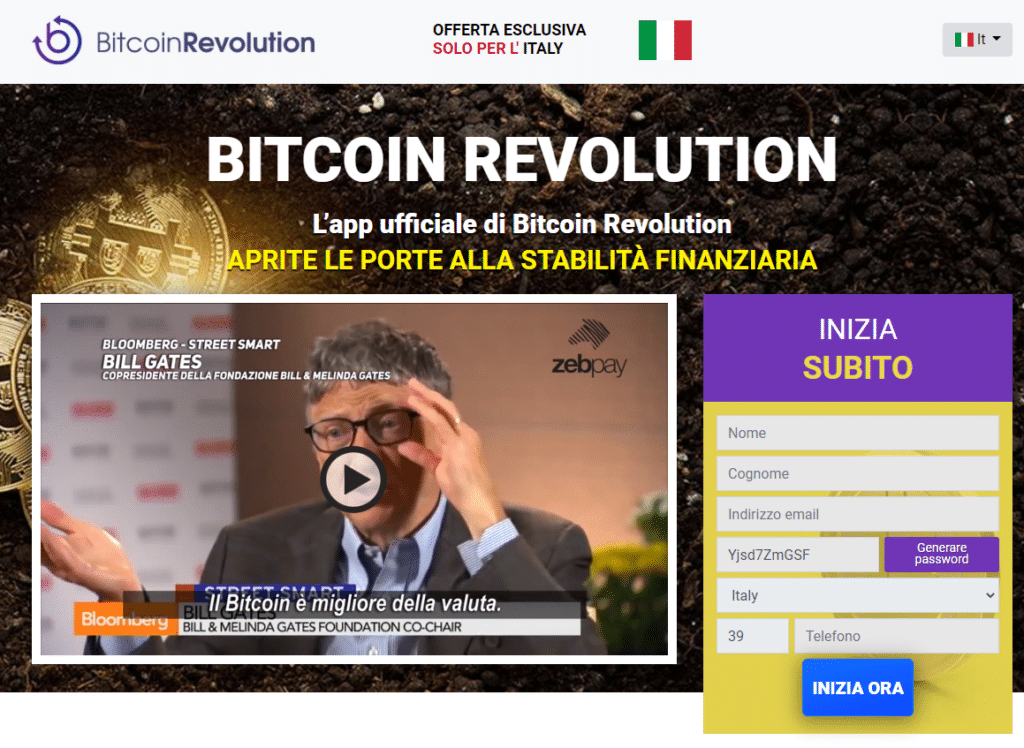 Home page Bitcoin Revolution