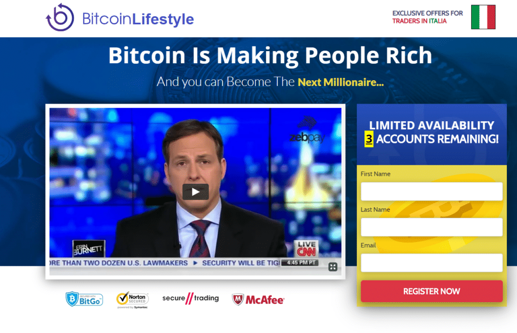 Bitcoin Lifestyle home page