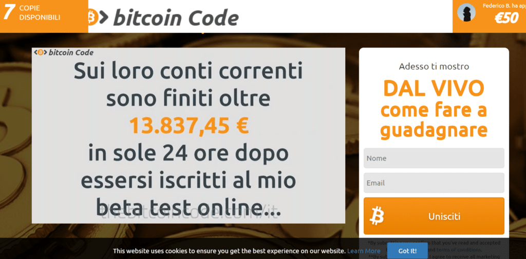 Bitcoin code truffa o funziona