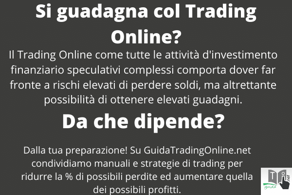 Si guadagna con il Trading On Line e da che dipende? Infografica di GuidaTradingOnline.net.