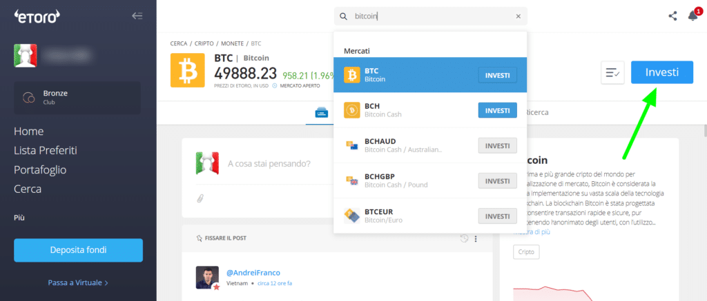 come investire in criptovalute su etoro