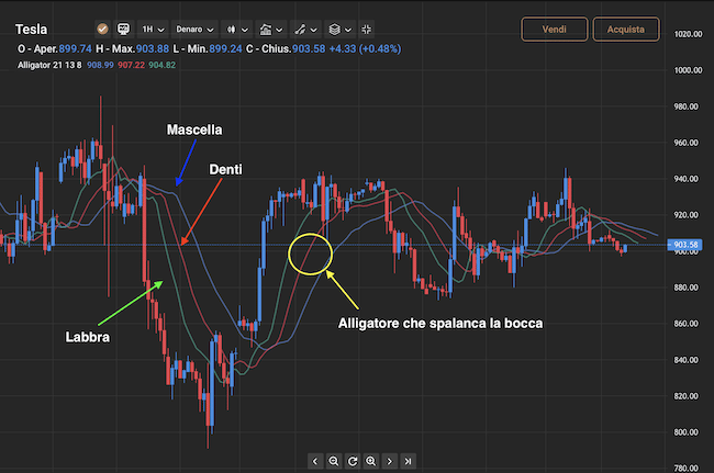 Indicatore Trading: Alligator