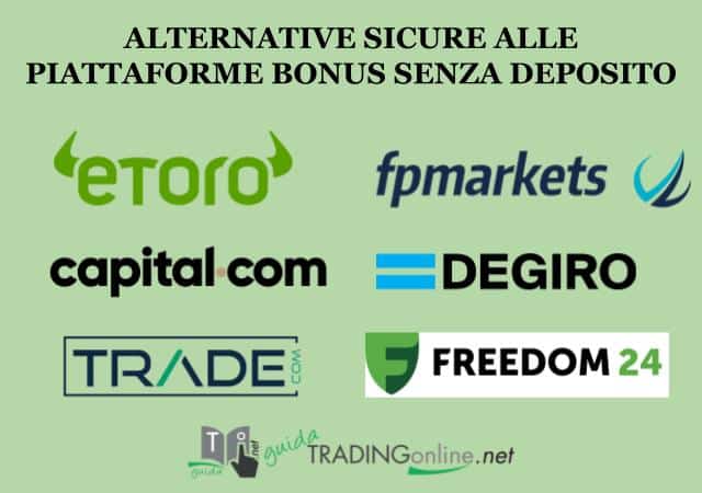 Alternative alle piattaforme trading bonus senza deposito