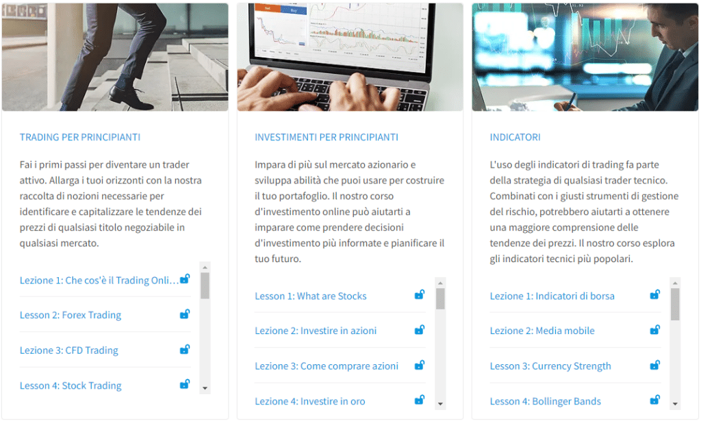 Le lezioni di trading dell'Accademia Capex