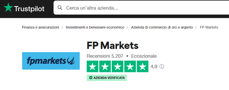 FP Markets: recensioni TrustPilot