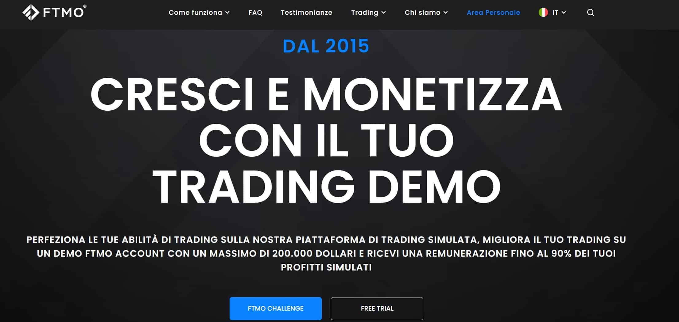 FTMO homepage