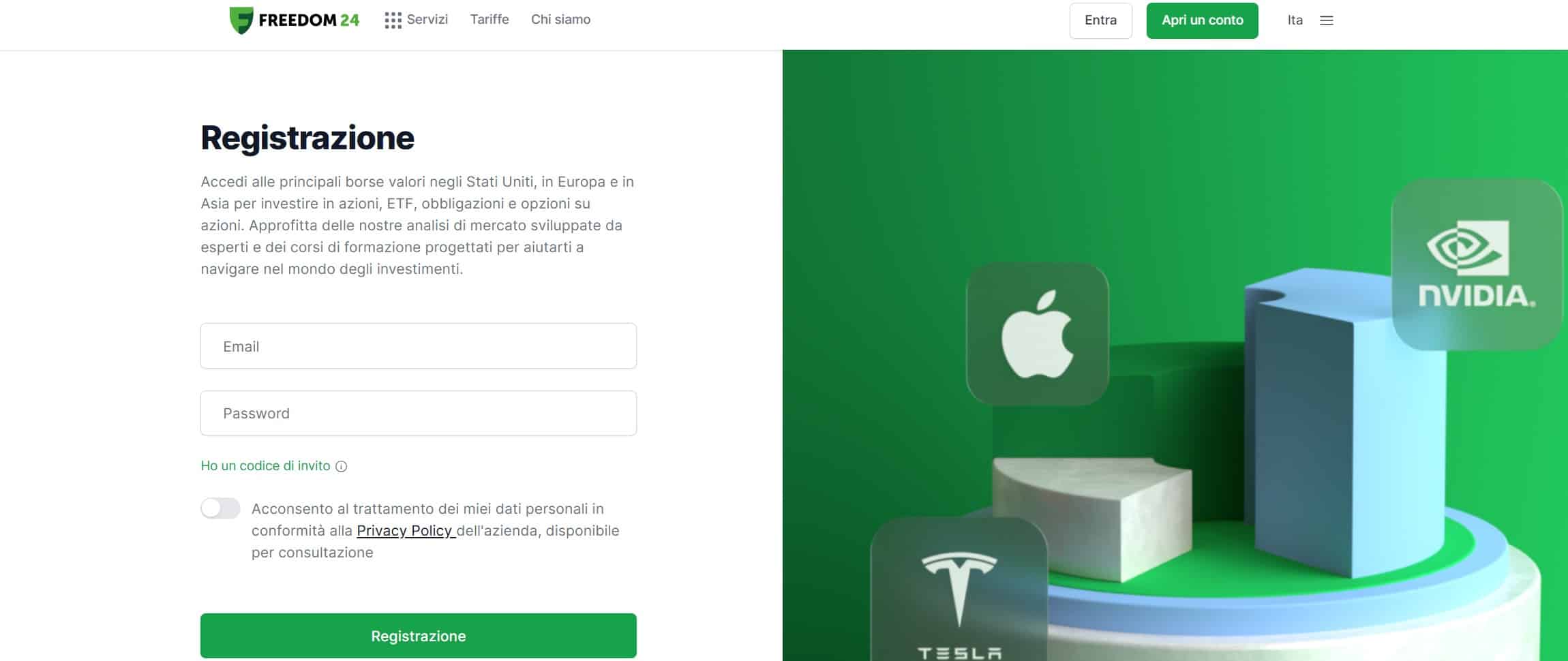 Freedom24: come registrarsi